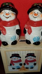 NEW IN BOX...CHRISTMAS SALT AND PEPPER SHAKERS